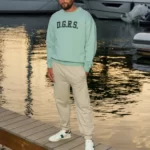 Sweat-shirt DGRS bleu vert