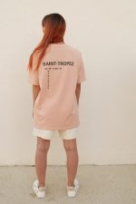 T- shirt Saint-Tropez vibes rose poudré – Image 2
