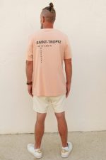 T- shirt Saint-Tropez vibes rose poudré – Image 5