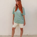 T-shirt Saint tropez vibes vert menthe