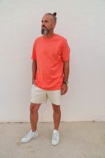 ⁠T shirt Saint tropez vibes orange abricot – Image 4